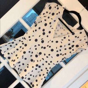 Anthropologie Polka Dot Peplum Top
